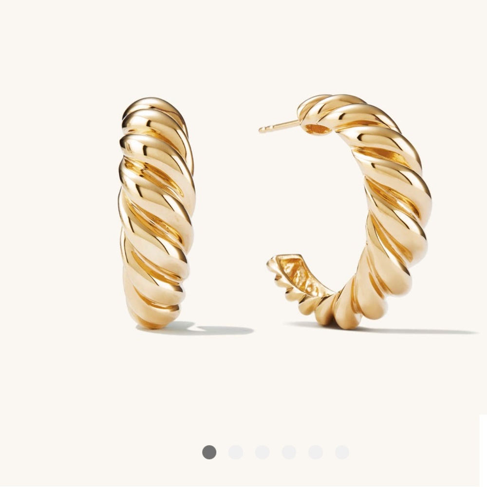 Mejuri Large Croissant Dome Hoops